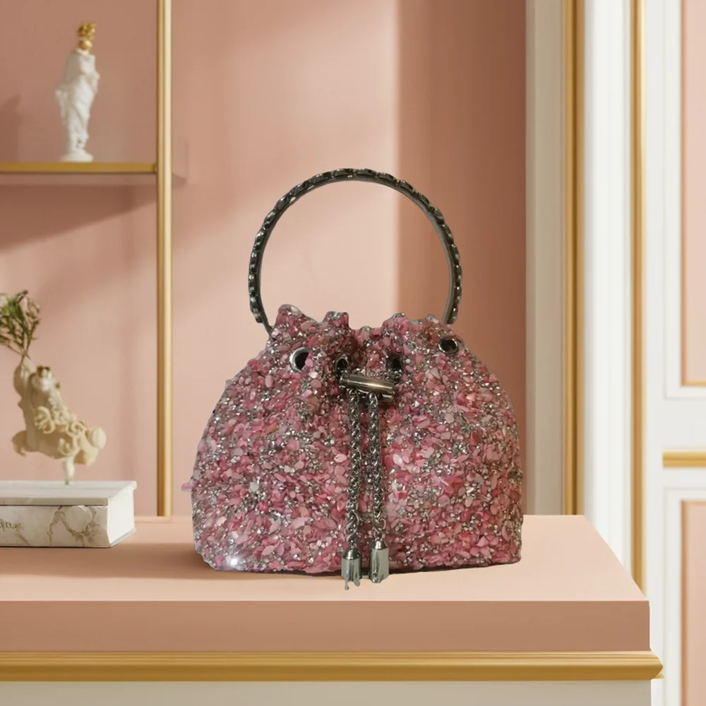 Upgrade Rhinestone Evening Bag Bling Purse Sparkly Diamond Silver Clutch Purses for Women Party Club Wedding Prom