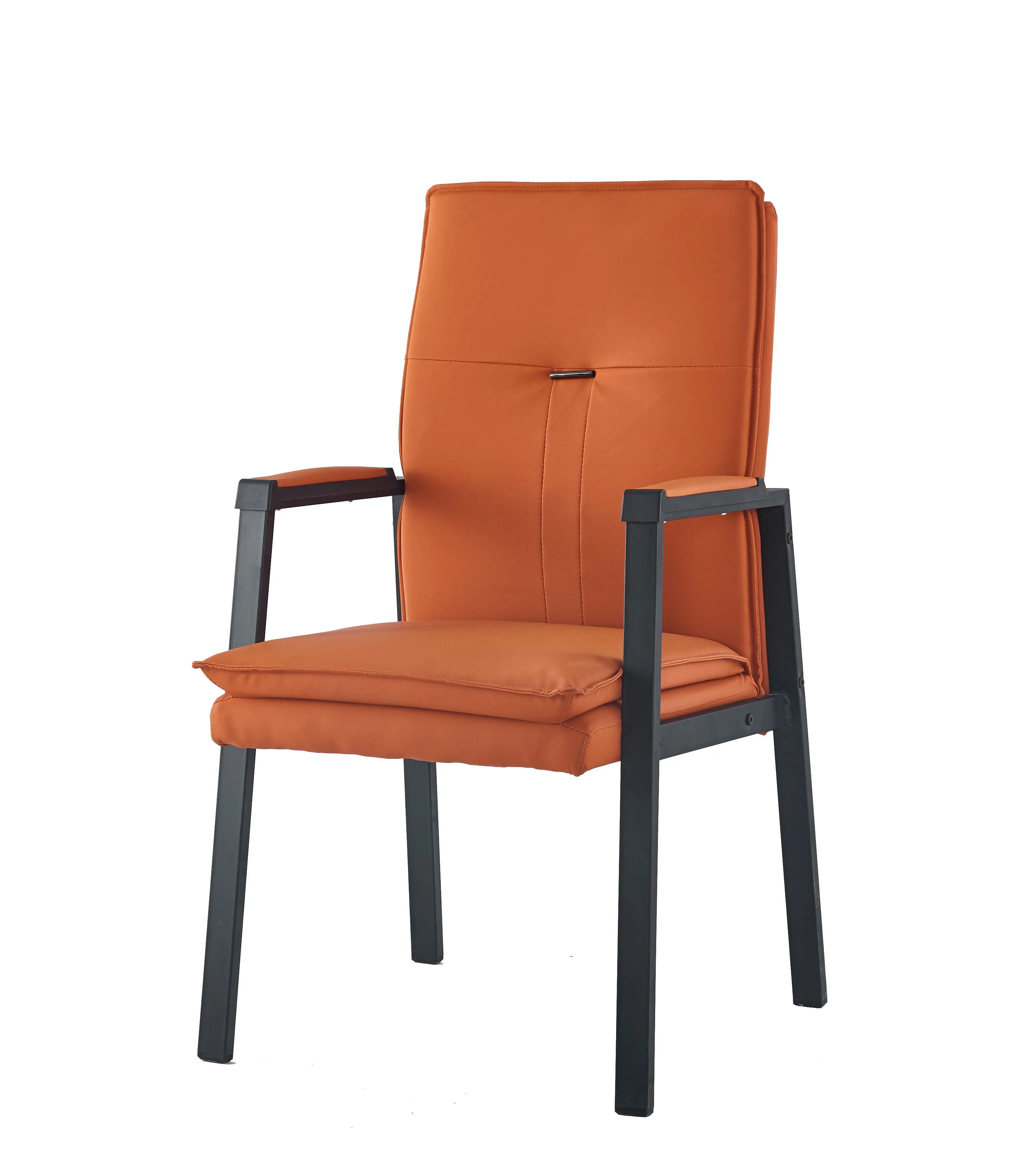 Офисное гостевое кресло из ПУ кожи стул для приема без колес стола приемной зоны ожидания конференц-зала