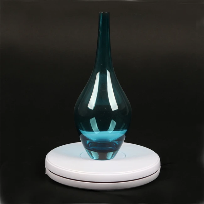 White 25cm 3D LED Photo 360 Degree Electric Rotating Turntable for Photography Jewelry Show Video Max Load 10kg