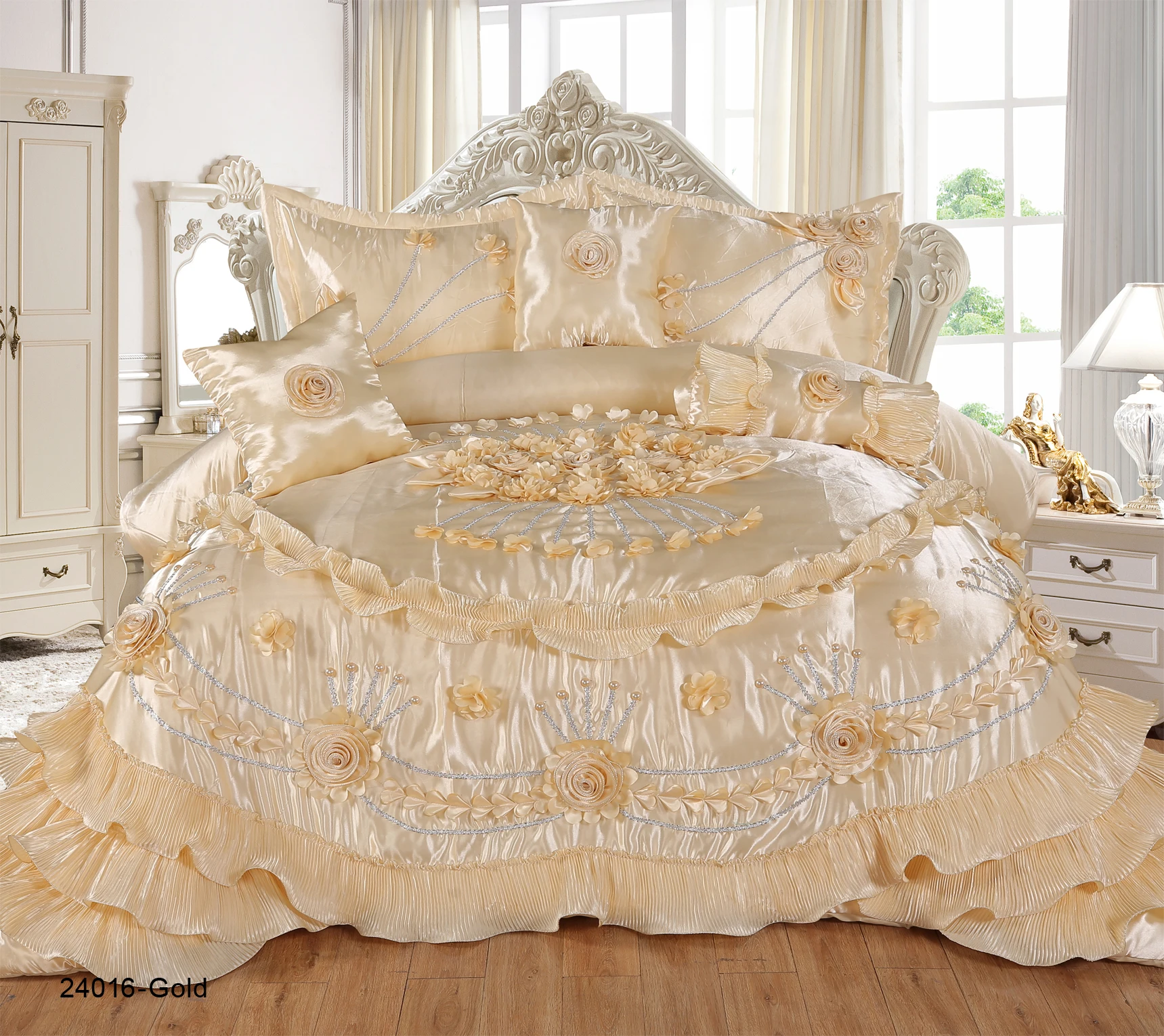 Luxury 6PC Flora Modern Bridal Bedding Set for New Home Wedding & Hotel for New Home Wedding & Hotel Wedding Duvet Gift