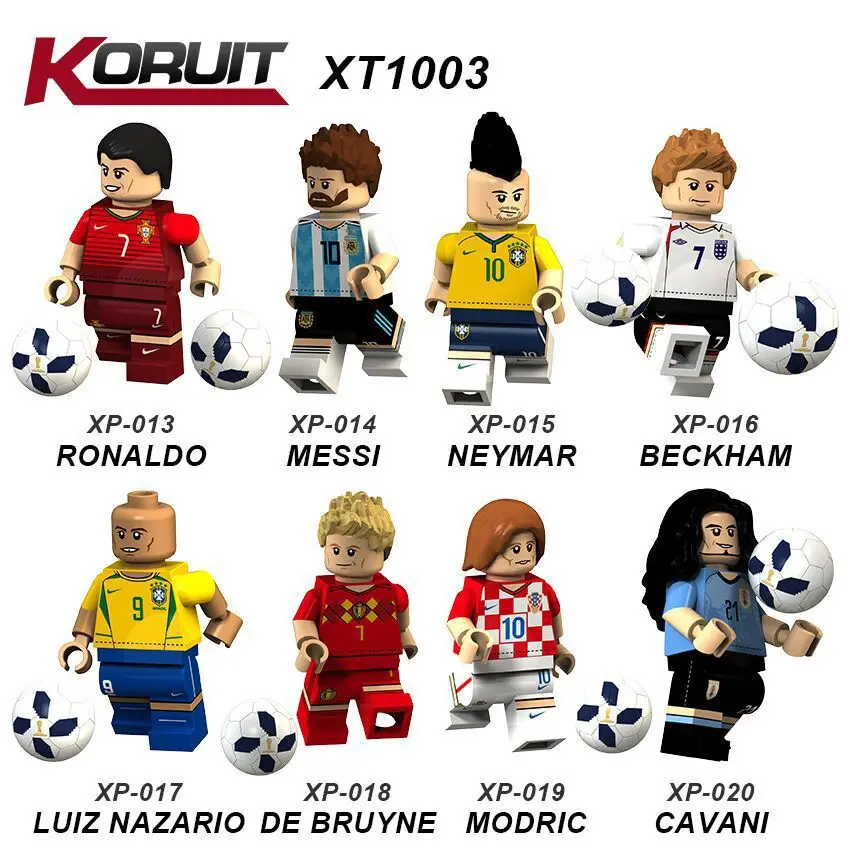 Megan Hot Selling Collection Diy Building Block Football Action Figure Mini Soccer Player Figures
