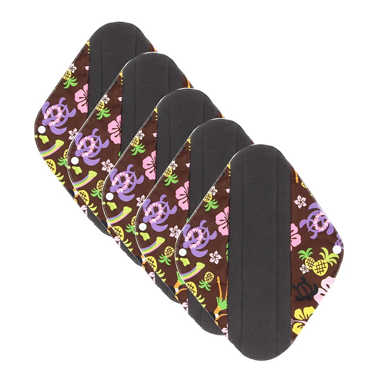 
Small Size Bamboo Charcoal Menstrual Pad Liner Reusable Sanitary Pads 
