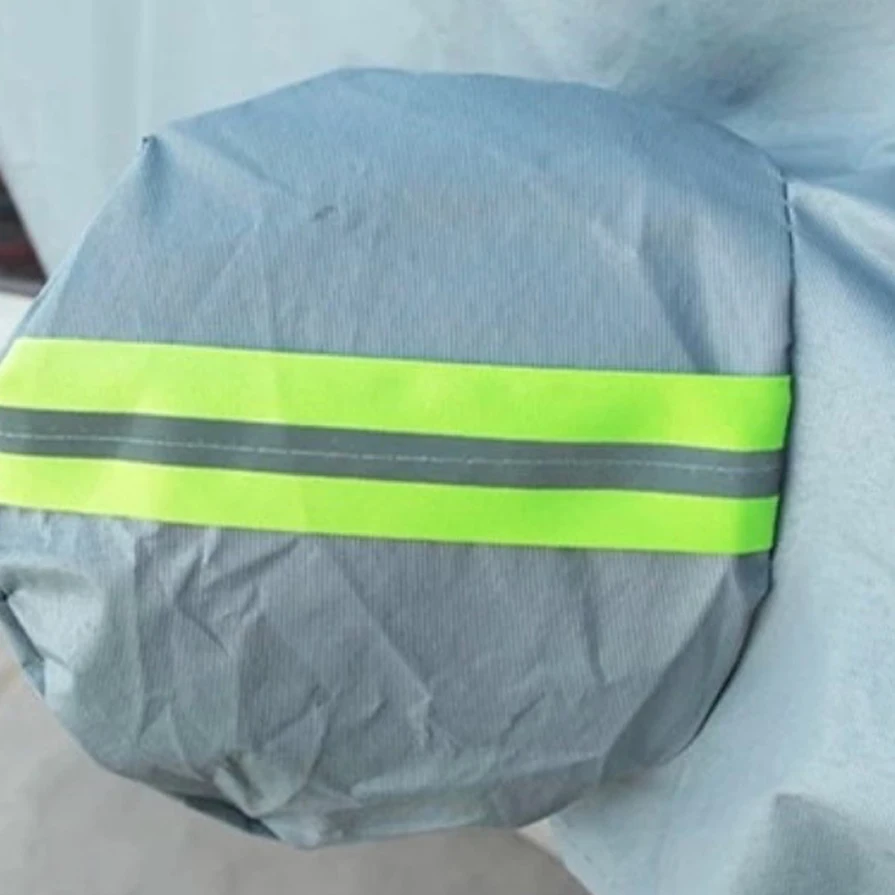 Waterproof UV Protective PEVA And PP Cotton Breathable All Weather  Car Cover with 6 reflective stripe