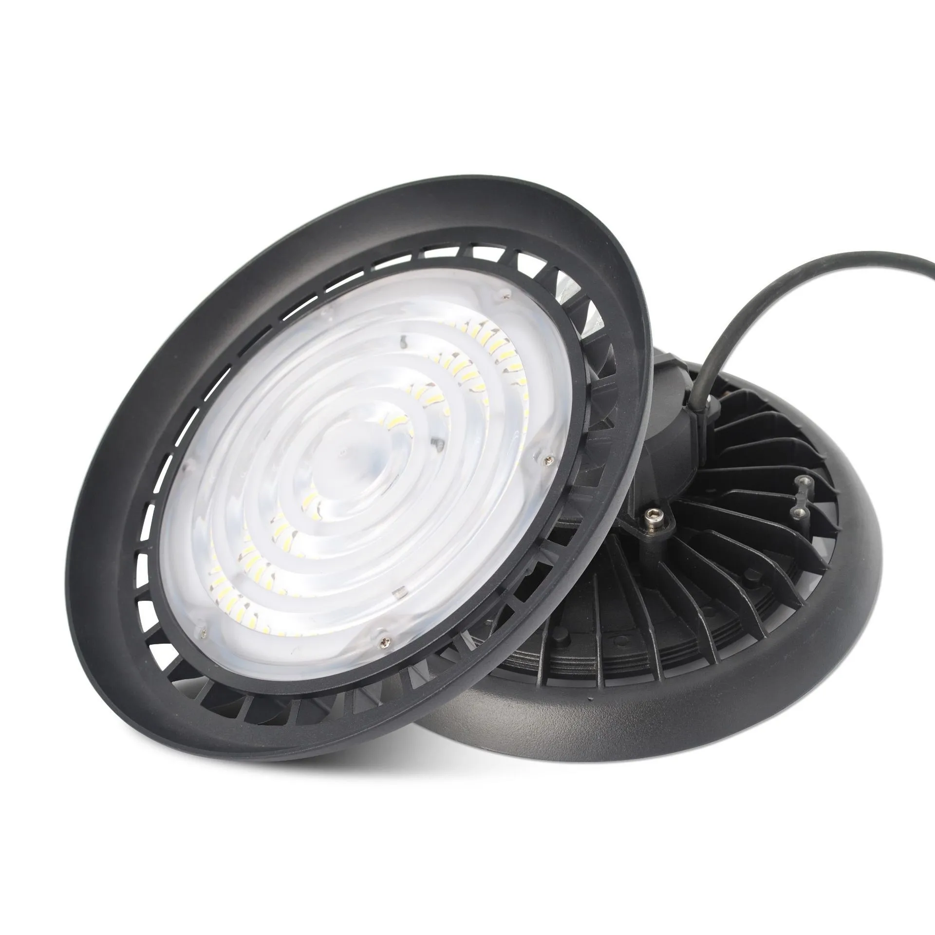 Warehouse industrial pendant light 100W 150W 200W aluminum high lumen ufo IP65 led linear high bay light fixture