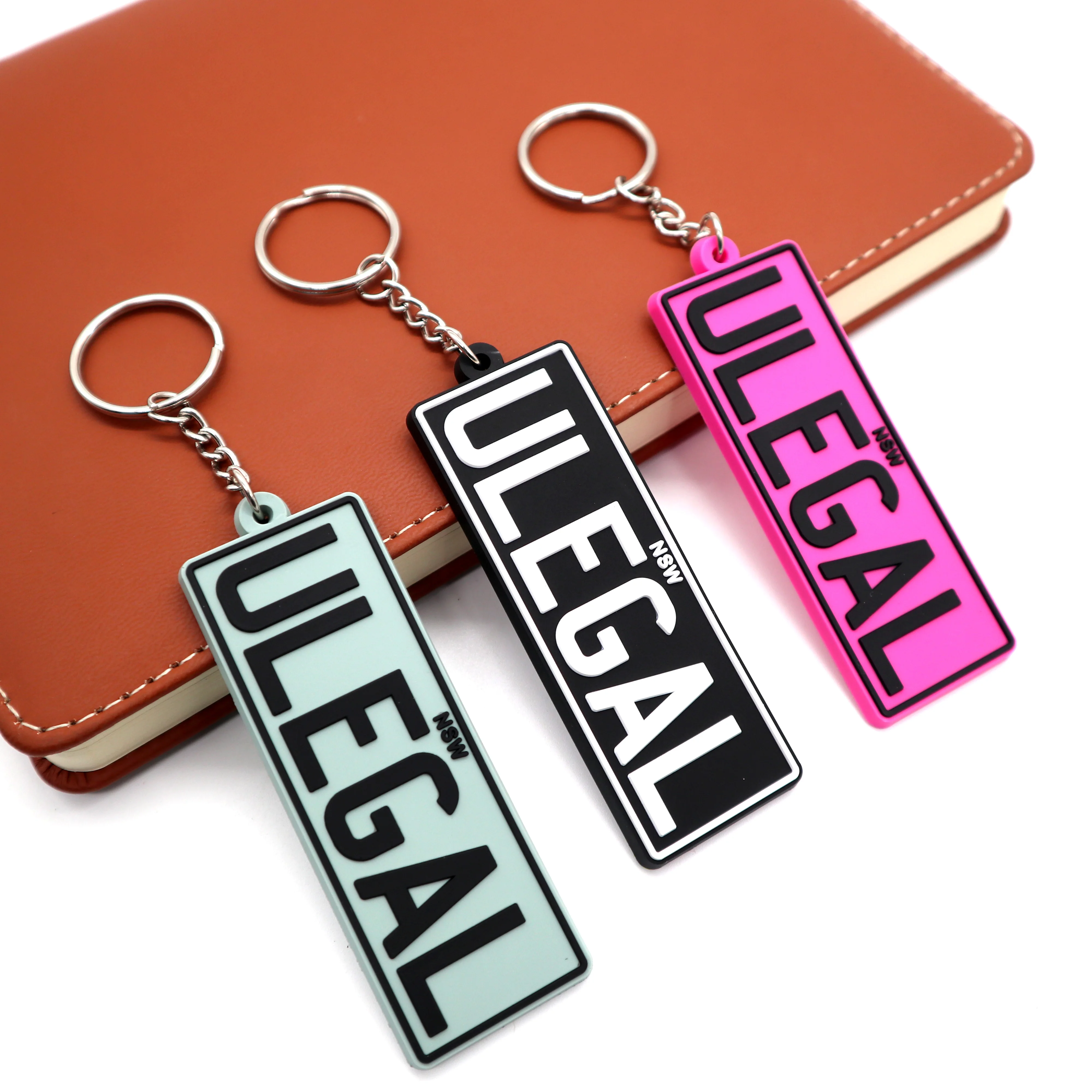 5 color Personalized Drink Key Chain for business Gift  45 Lb Plate promotional Gift keychain
