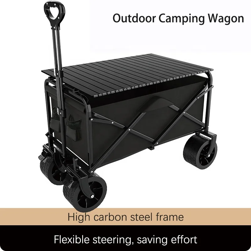 Foldable Garden Cart Wagon Heavy Duty Camping Picnic Beach Folding Cart Trolley