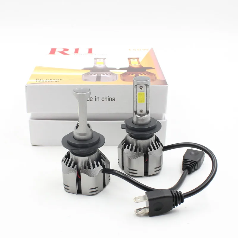 R11 wholesale led headlights H7 50W 12000LM COB led car headlights H11 9005 9006 H1 H3 880 881 5202 car led lights H4 headlights