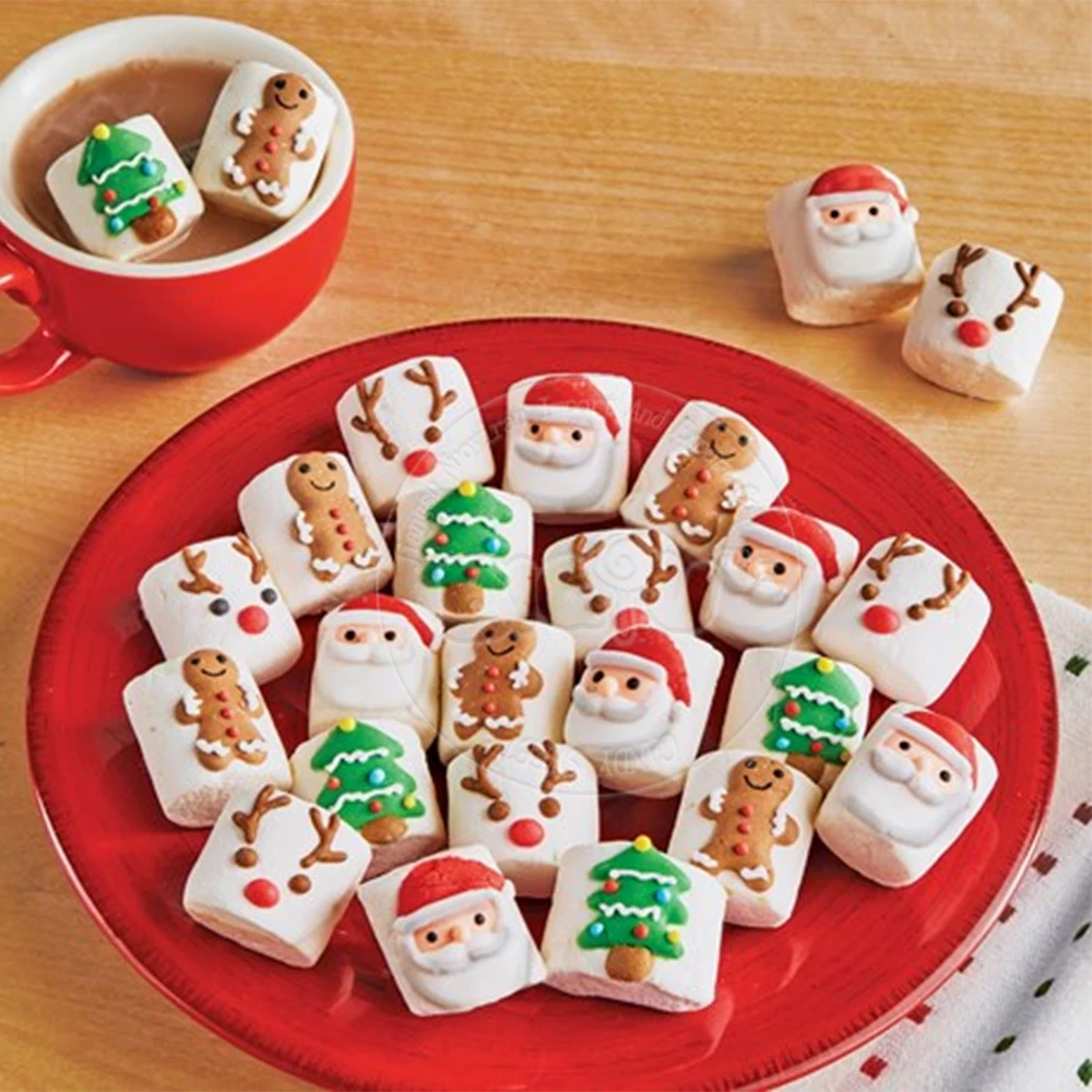 Candy manufacturers direct sales Halal Bulk Sweet Cotton Candy Christmas shaped marshmallows