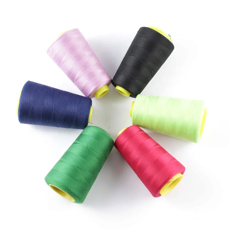 Высокая прочность хорошее качество швейная нить оптовая цена по прейскуранту завода 40/2 3000 ярдов 100% полиэстер 40s/2 402 швейная нить