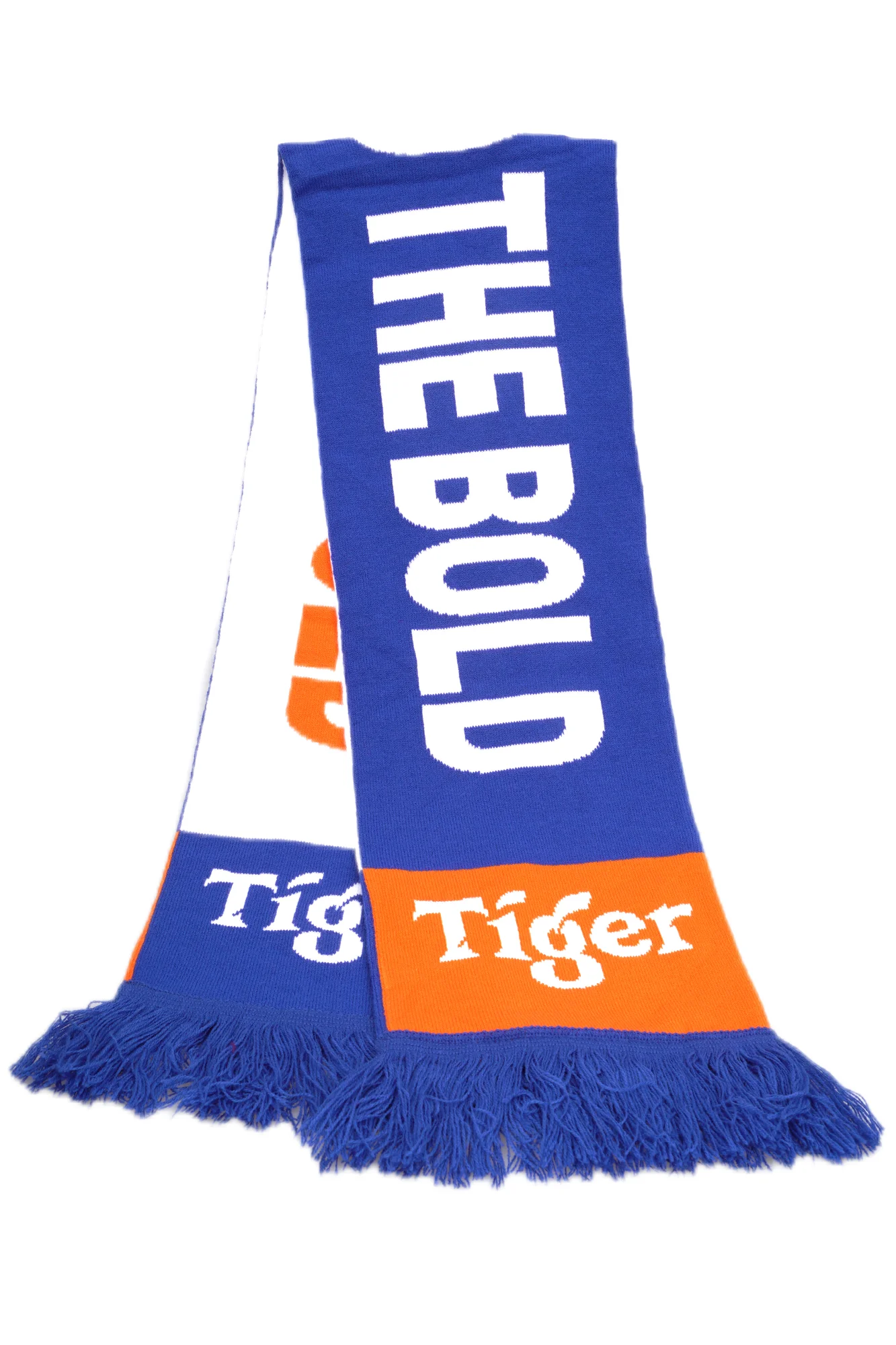 Custom logo 100% Acrylic knitted jacquard knitting pattern scarf Winter Scarf for Football Soccer Sports Team Fan