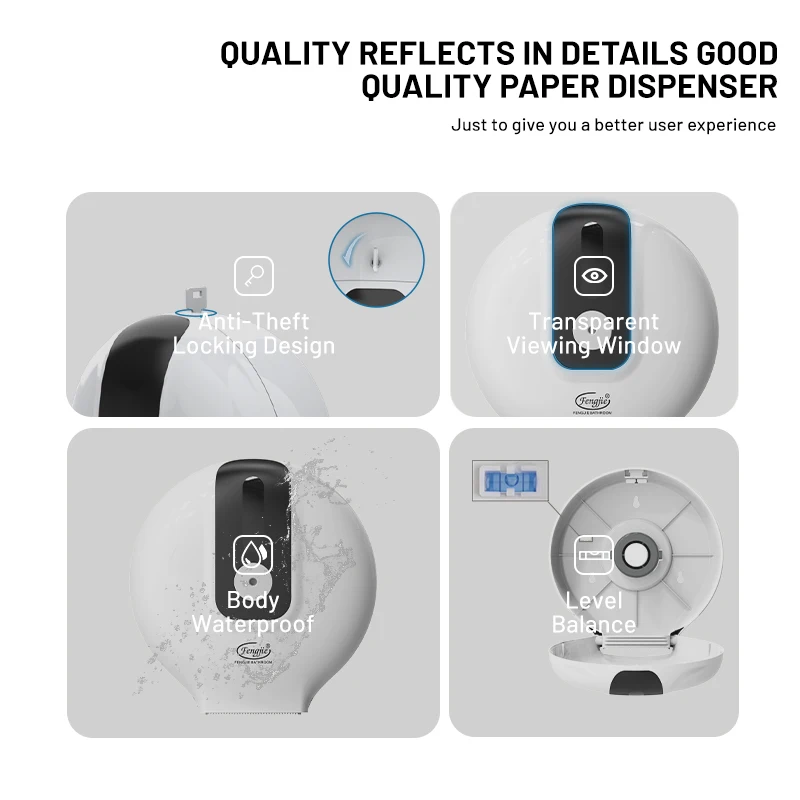 FQ-007 ABS material Hotel school airport station restaurant washing room and republic place toilet use paper dispenser