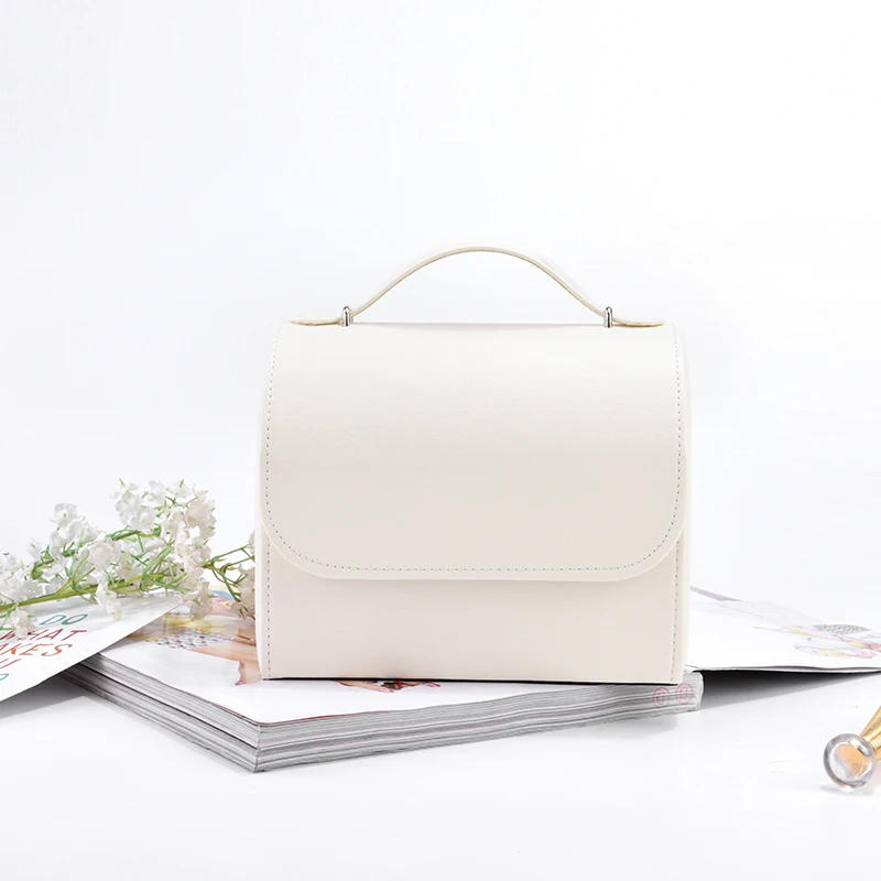 
 Белый кожаный Органайзер для хранения сережек, ожерелий, колец на заказ, двухслойный дорожный шкаф для ювелирных изделий, подарочная упаковка  