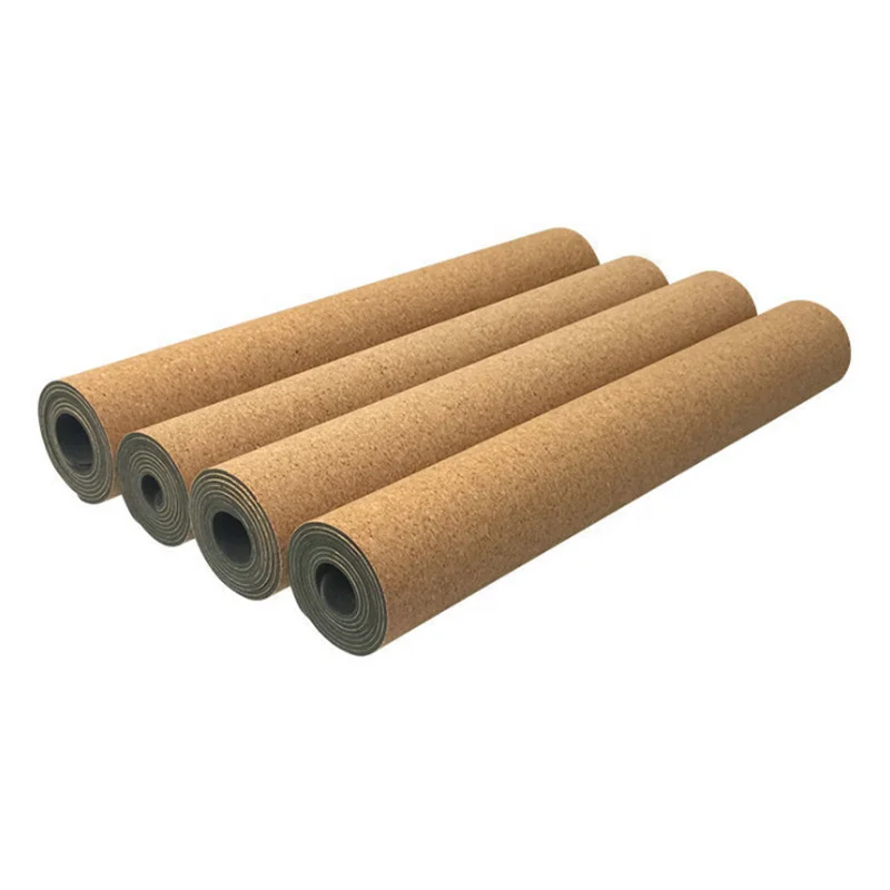 
Wholesale Non-slip Cork Sweat Absort Exercise High Density Thin 5mm Yoga Mat 