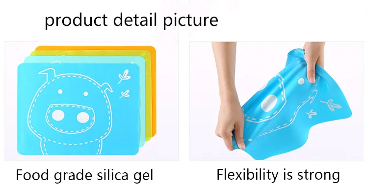 Custom Colorful Design Food Grade Silicone Anti-grease Kid Table Mat/baby Dining Table Mat