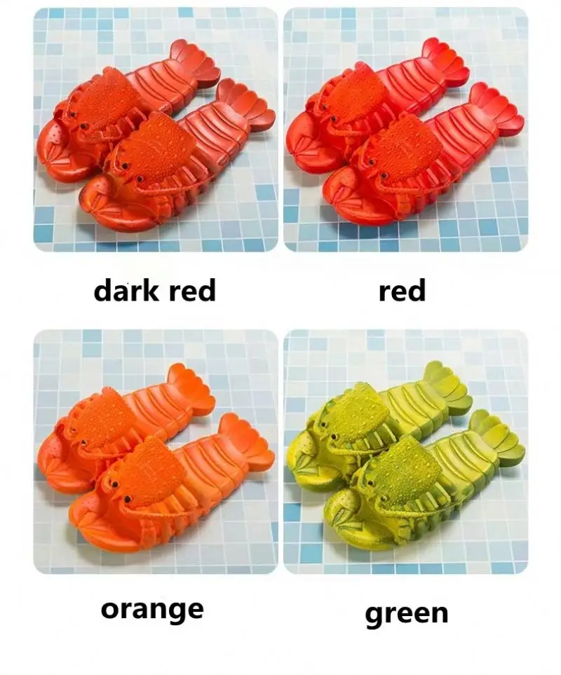 2023 Funny Summer Crayfish Men Beach Sandals Mules Unisex Lobster Slipper Outdoor Boys Girls Slide Slippers