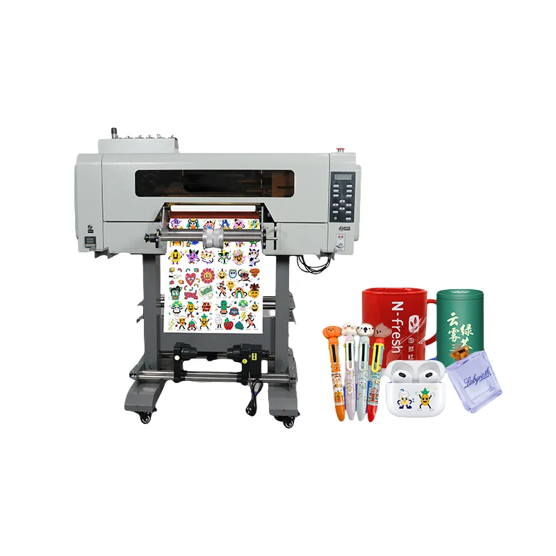 China factory KAWALONG 30cm Printing Machine uv Dtf Printer with laminator  for transparent Sticker Printing Machine