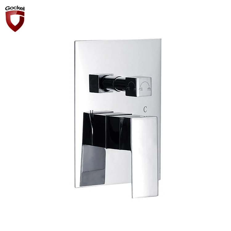 Popular In wall Brass Shower Faucet Body Valve Concealed Square Bath Shower Mixer 2 way Diverter embedded shower body