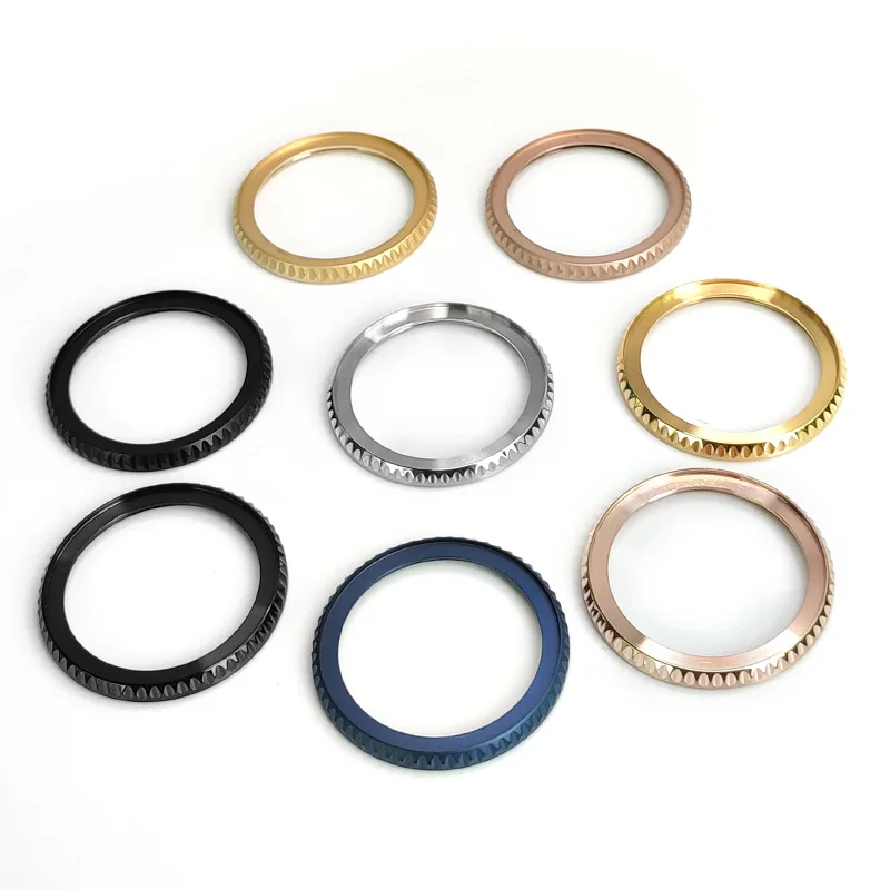 Custom Made Watch Bezel Black Gold Silver Stainless Steel Fit For SEIKO SKX007 SRPD Watch Case With Black Gasket  Replace Parts