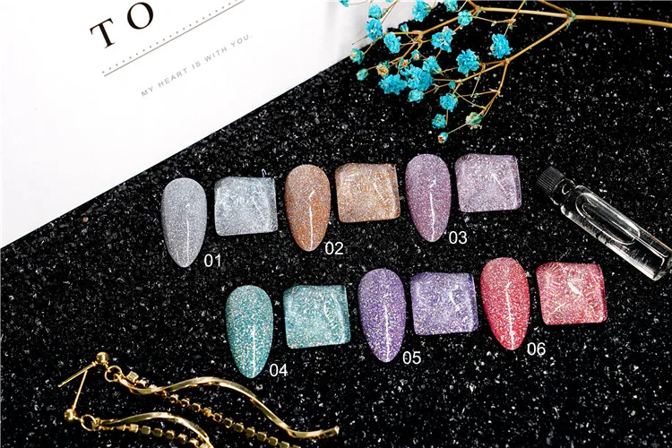 hot sale china factory supplier wholesale popular  nail art HOLOGRAPHIC DISCO   gel nail polish
