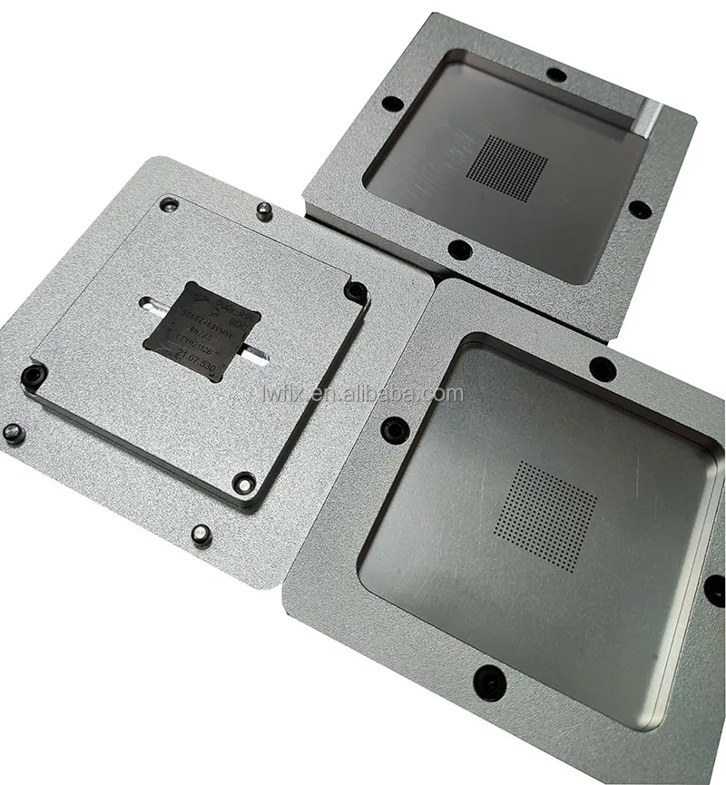 Aluminium Alloy BGA Reballing Kit Stencils & Planting Fixtures for Electronics Chip Rework & Repair for Soldering Station
