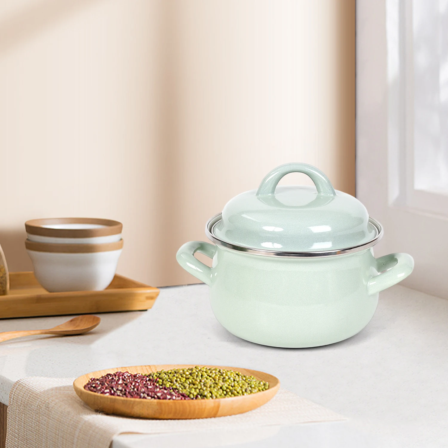 Kimstar Wholesale Cast Iron Enamel Potjie Pot Three Legs Cauldron Dutch Oven Stew Pot For Camping And Outdoor Cooking