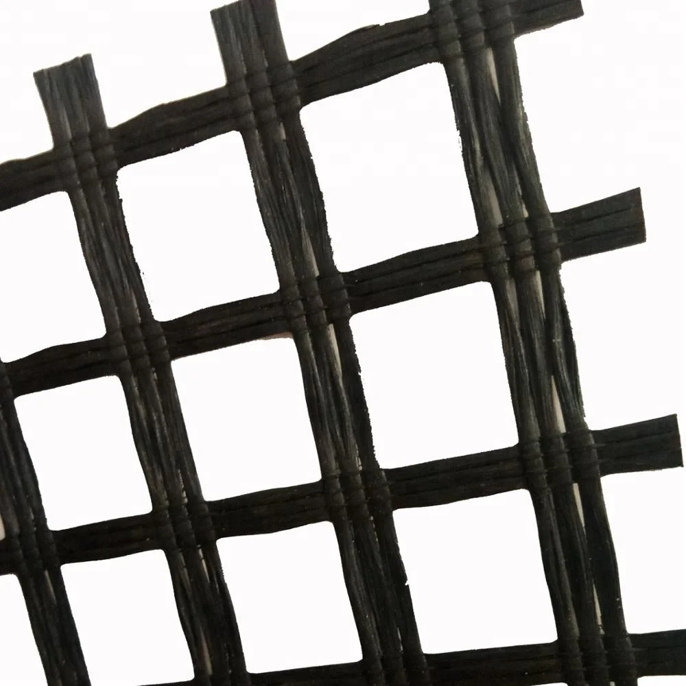 Fiberglass Geogrid high strength Glass Fiber Mesh Geo Grid For Road Reinforcement
