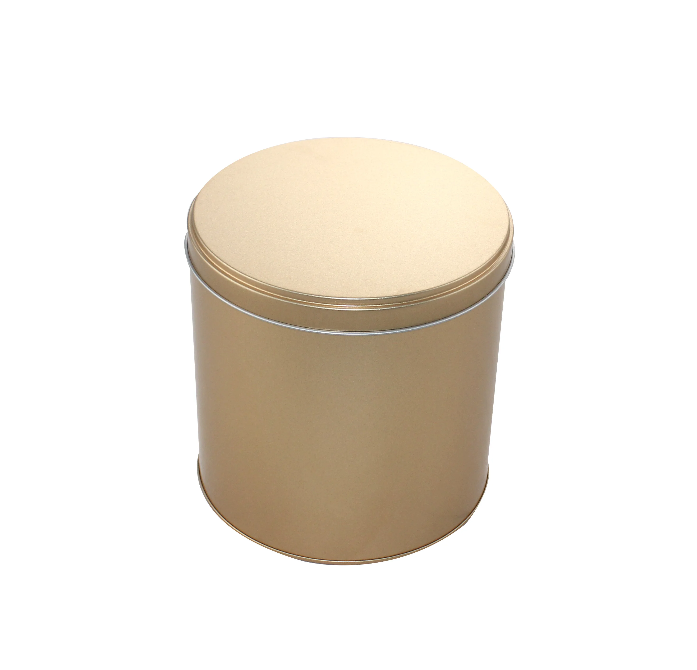 
C-Y005B gold silver embossing round shape tin box cookies biscuit chocolate food storage box 