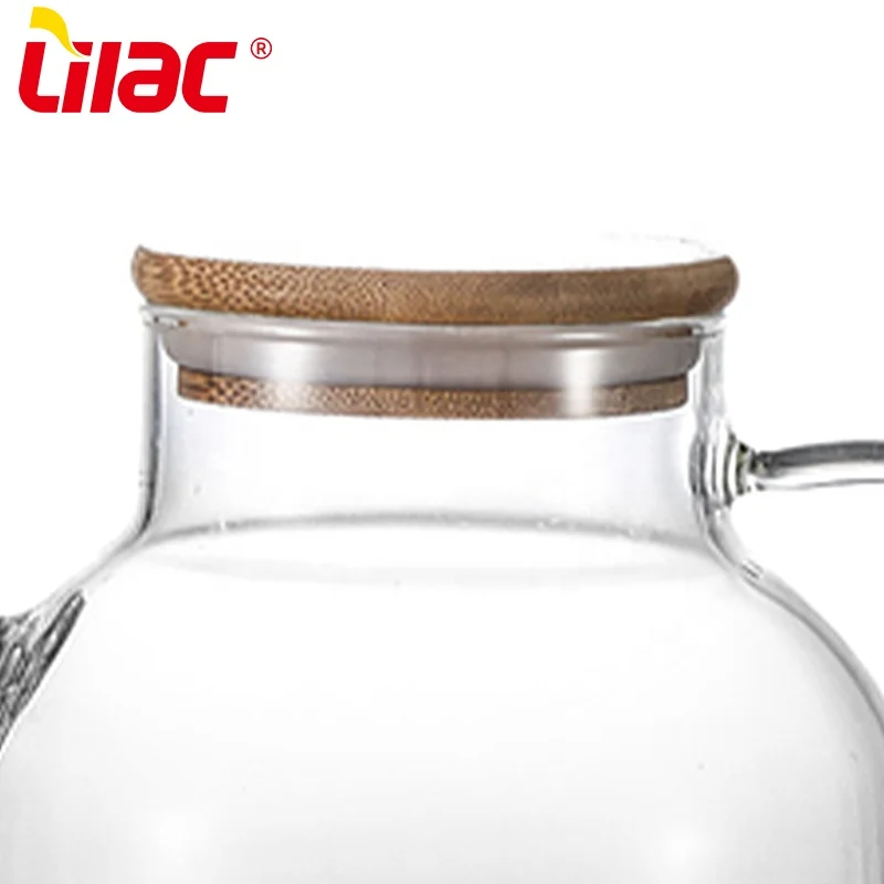 Lilac BSCI SGS LFGB Glass Water Pitcher Food & Beverage Manufacture Classic Glass Cup Juice Jug Set with Printed Design