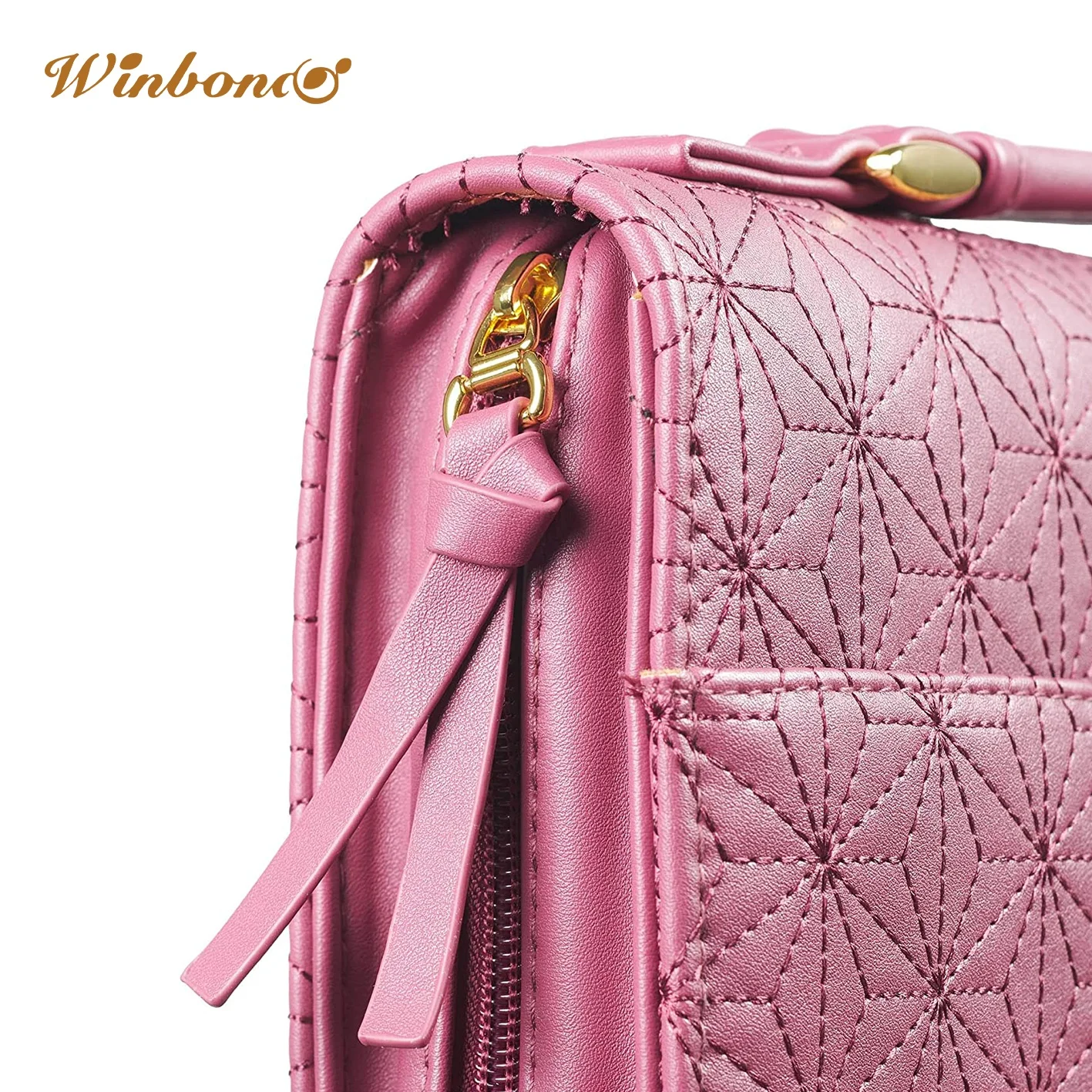 Christian Art Gifts Ladies Fashion Bible Cover Elegant Grey Rose, pink faux leather, large size