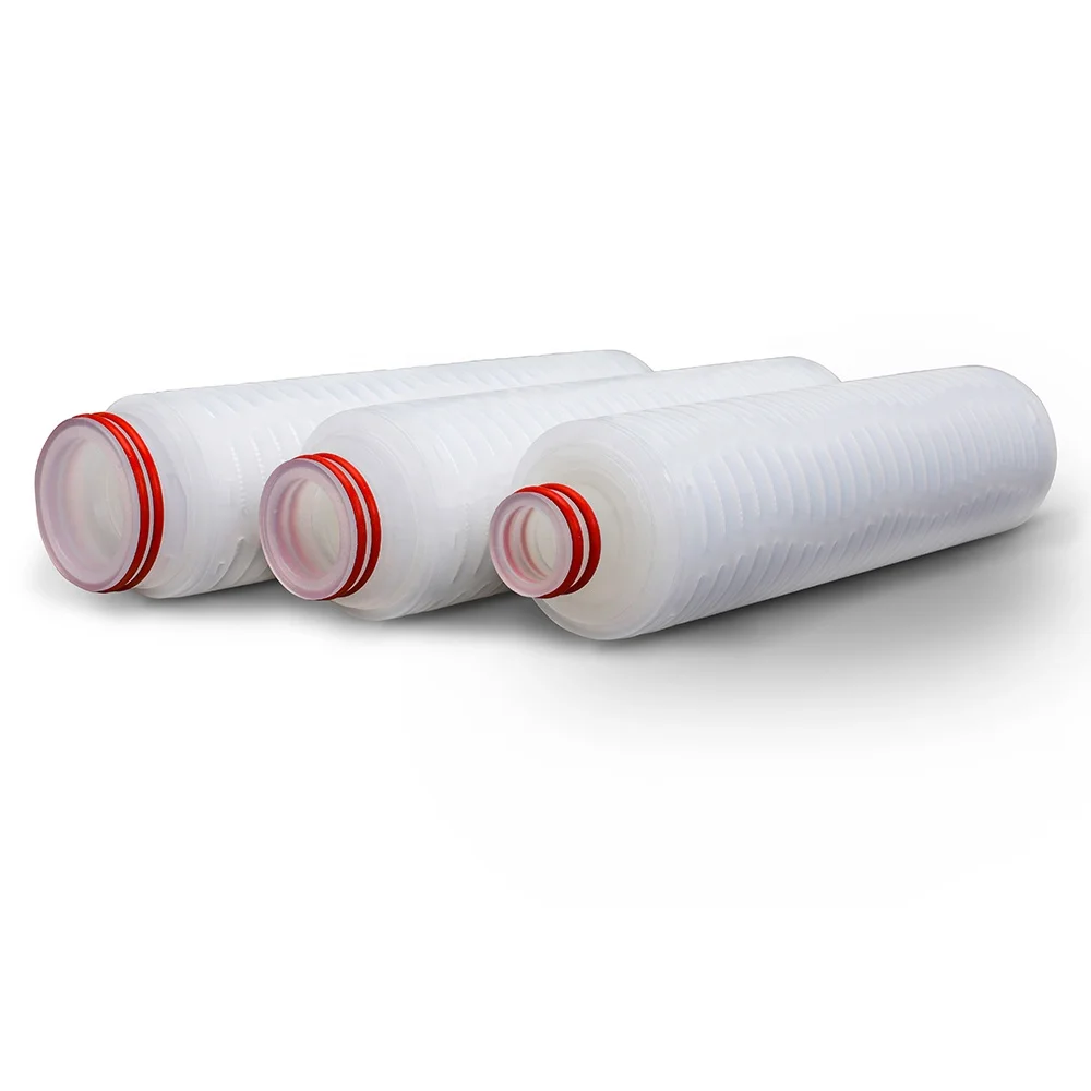 Pleated PES membrane filter cartridge 0.04-1.2um enzymatic filtration biological liquid filter
