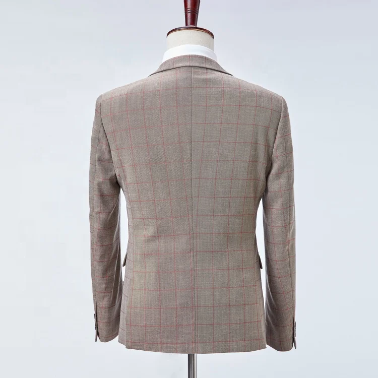 Italian men suit standard three piece business suit Jacket and trousers and vest