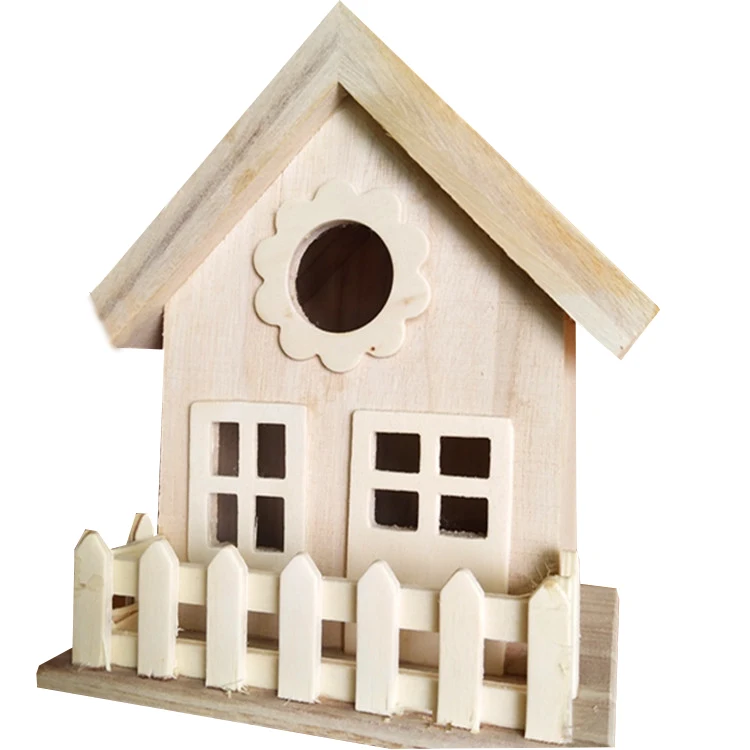 Wholesale Outdoor Wooden Bird Living Houses Hanging Birdhouse Breeding Cage