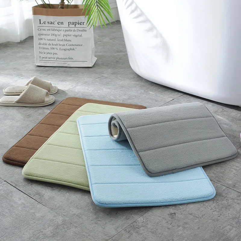 wholesale Foam Bath Mat Non Slip Machine Washable Quick Dry  Absorbent Bathroom Rugs Bath Mats for Bathroom Shower Bathroom Rug