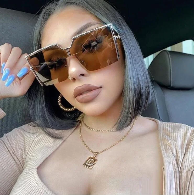 Designer Sunglasses Famous Brands Hippos 2021 Sunglasses Fashion Ladies Metal Uv400 Shades Gradient Ocean Party Sun Glasses