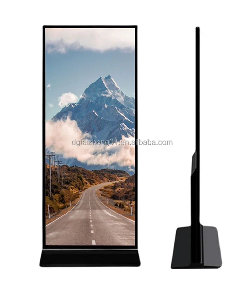 64/69inch Touch Screen Vertical Lcd Panel Stand Advertising Display Lcd Advertising Machine Full Hd Big Advertising Screen