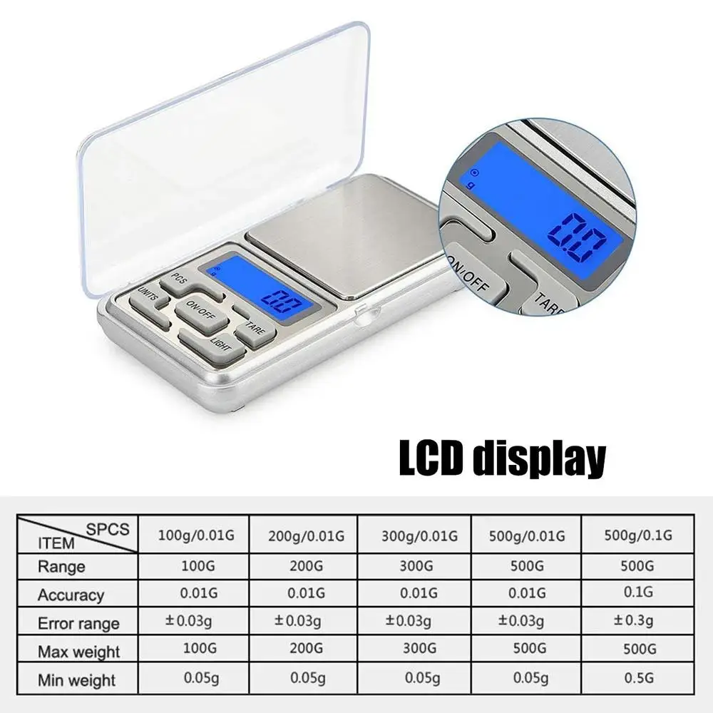 Jewelry scale 100g200g300g500g * 0.01g pocket scale high-precision diamond electronic scale