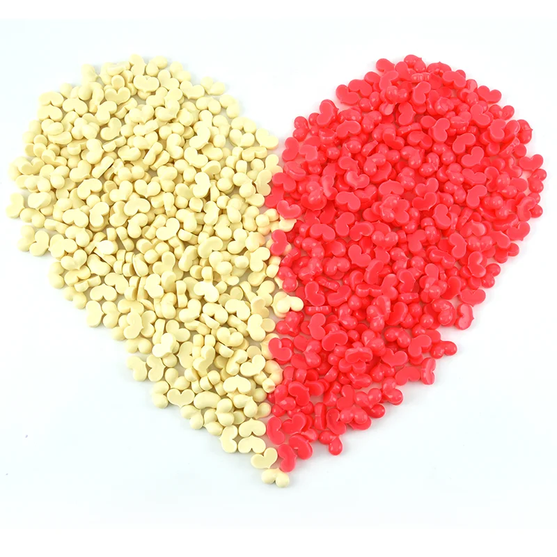 2024 New Formula Love Heart Shaped Hair Removal Wax Popular Colorful Brazilian Wax for Sensitive Skin Use