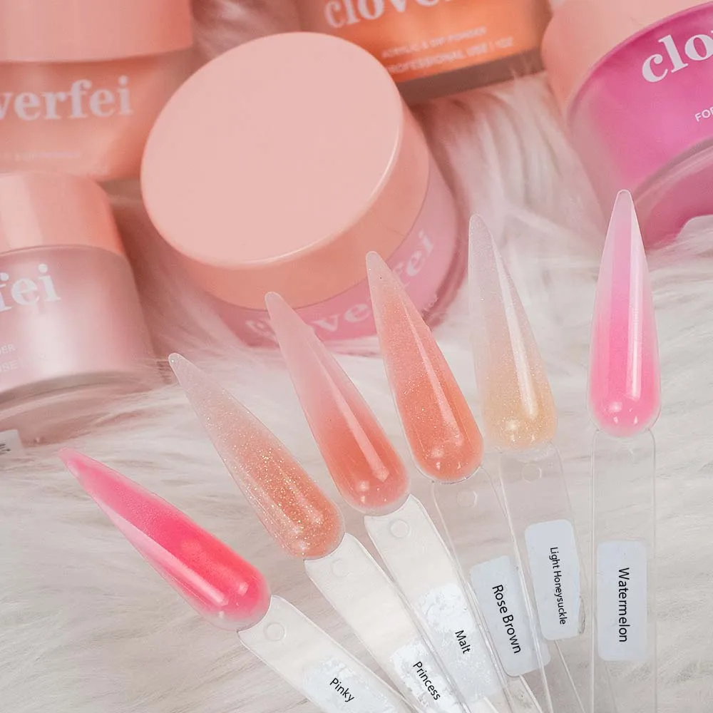 Glitter pink Pretty 30ml Transparent Acrylic Powder Crystal Clear Acrylic Powder for French nail Carving Extension