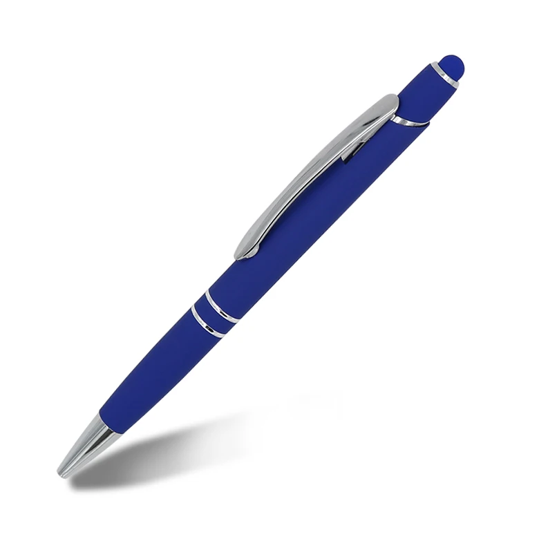 Office Stationery Multi-color Metal Aluminum Ball Pen 1.0mm Black Blue Ballpoint Pens With Engraved Logo For Advertising Gift