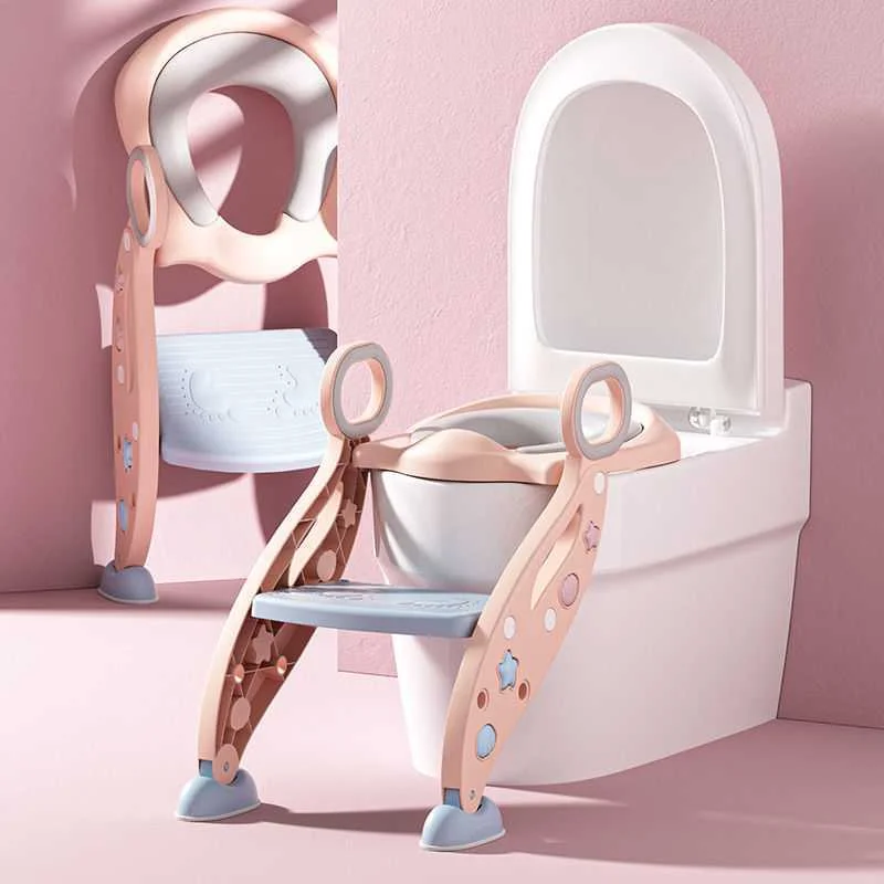 polyurethane material upuan sa banyo ng sanggol na may hagdan baby toilet seat with ladder kursi toilet bayi dengan tangga Step
