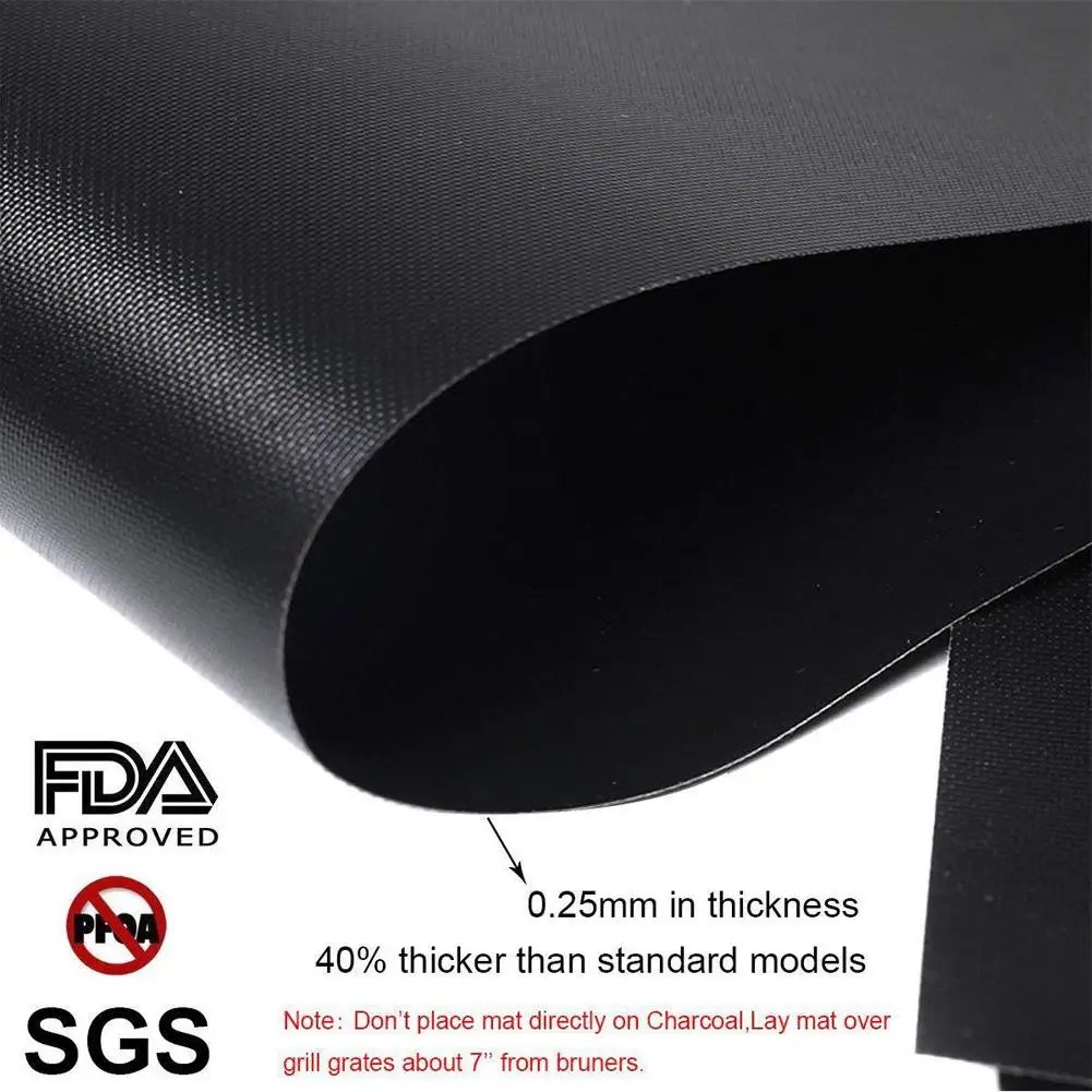  Hot Sale Reusable Extra Thickness Heat Resistant Cooking Sheet Baking Mat Non Stick Copper Dishwasher Safe BBQ