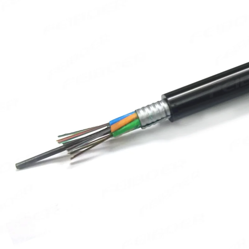 Manufacturer price G652D 12-288 Cores GYTS GYTA Steel tape armored Duct Fiber Cable