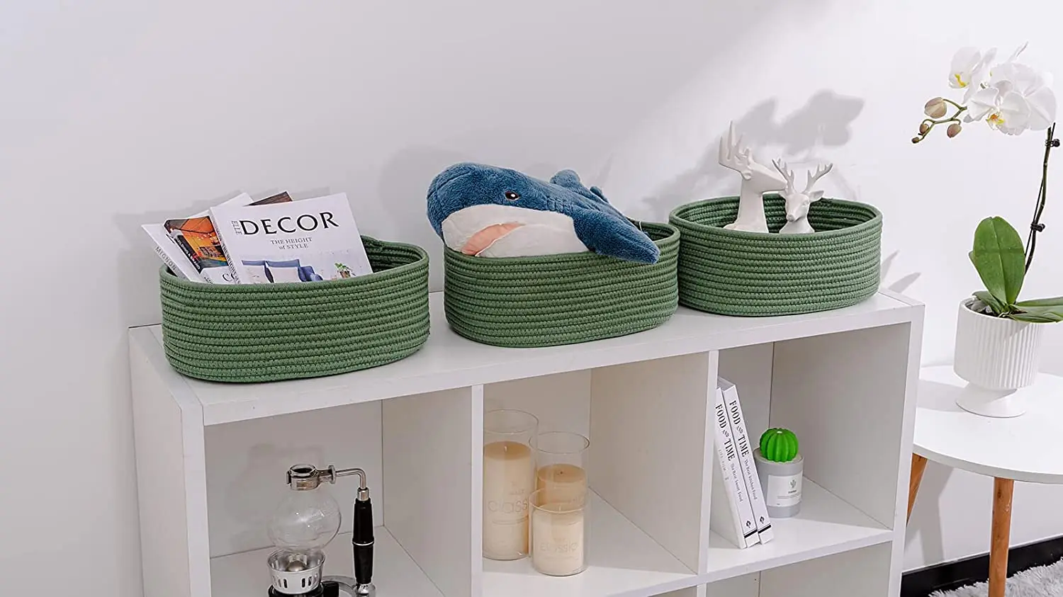 Decorative Basket for Closet Storage Small Woven Rope Baskets