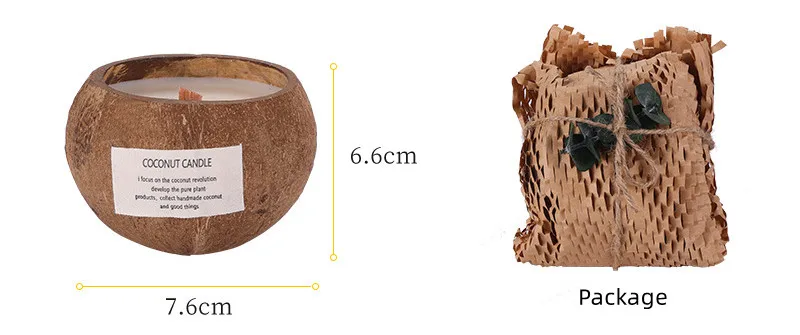 Wholesale Private Label Custom Accepted Coconut Wax Natural Oil Coconut Shell Scented Candles