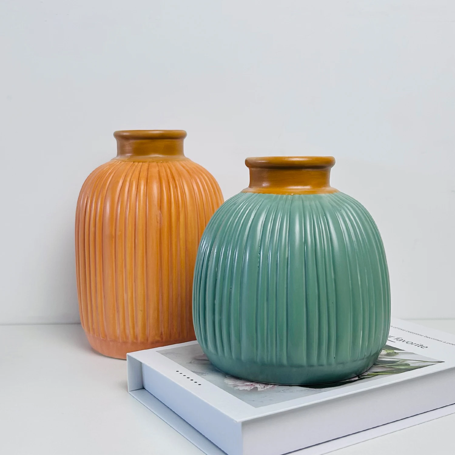 Американский Лидер продаж, большой полосатый декоративный резервуар для хранения воды, керамические вазы для сухих цветов