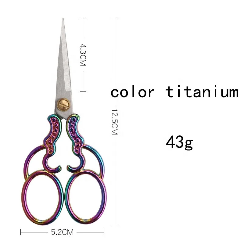 Portable Knitting Sewing Thread Scissor Handle alloy embroidery scissors stainless steel
