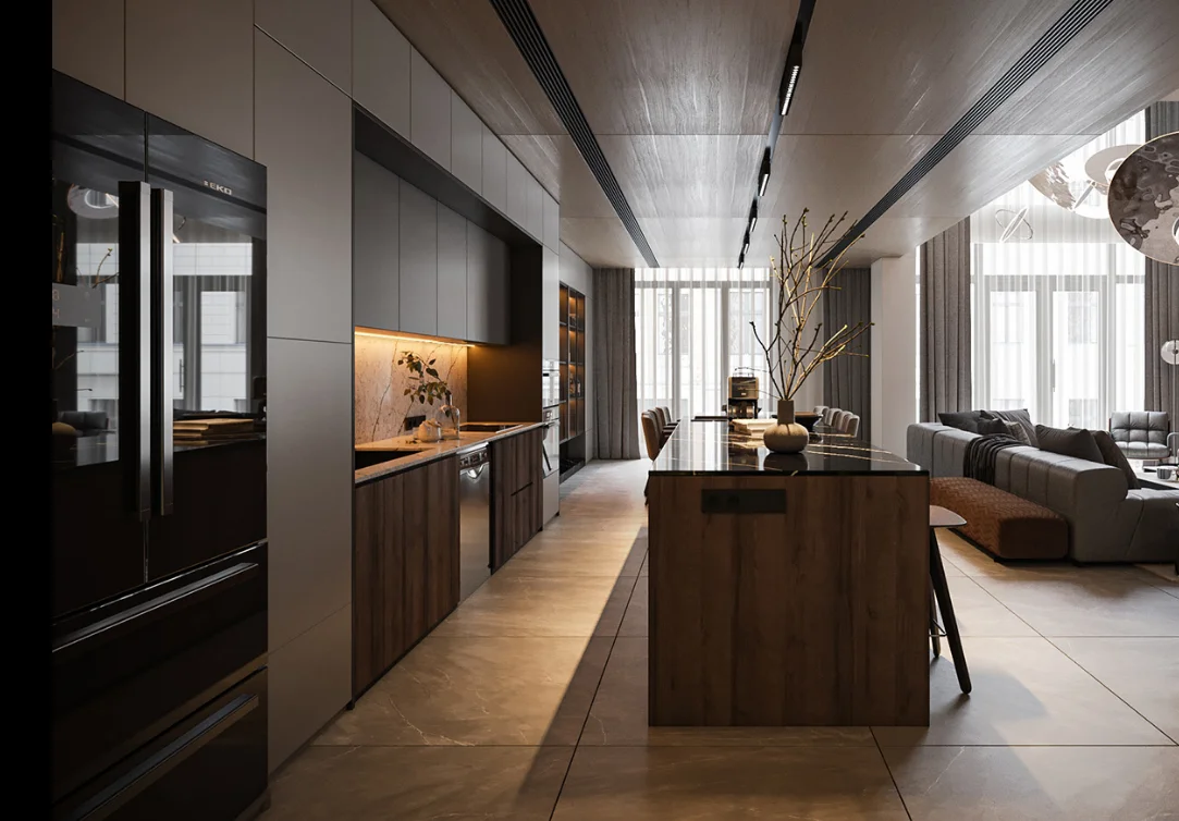 2024 Vermont New Styles Kitchen Cabinets Furniture Solid Wood Kitchen Cabinet For Small Room