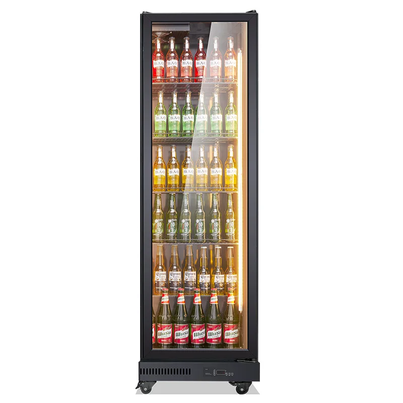 Commercial 1 Doors Black Color Cool Drink Fridge Beer Refrigerator