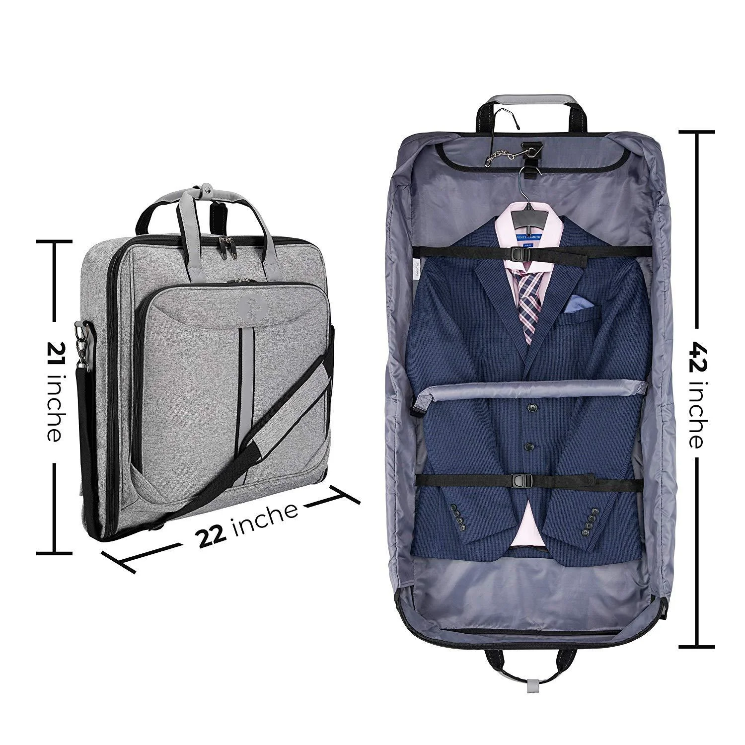 High Quality Custom Logo Foldable Luggage Clothes Garment Bag for Travel and Storage