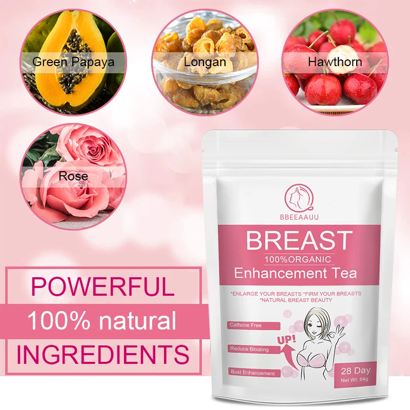 OEM/ODM 14 Days Wholesale Natural Breast Enlargement Tea Herbal Breast Firming Enhance and Beauty Boobs Tea
